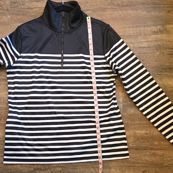Liz Claiborne Weekend Black and White  Half-Zip Pullover Women's Size Medium - Picture 9 of 10